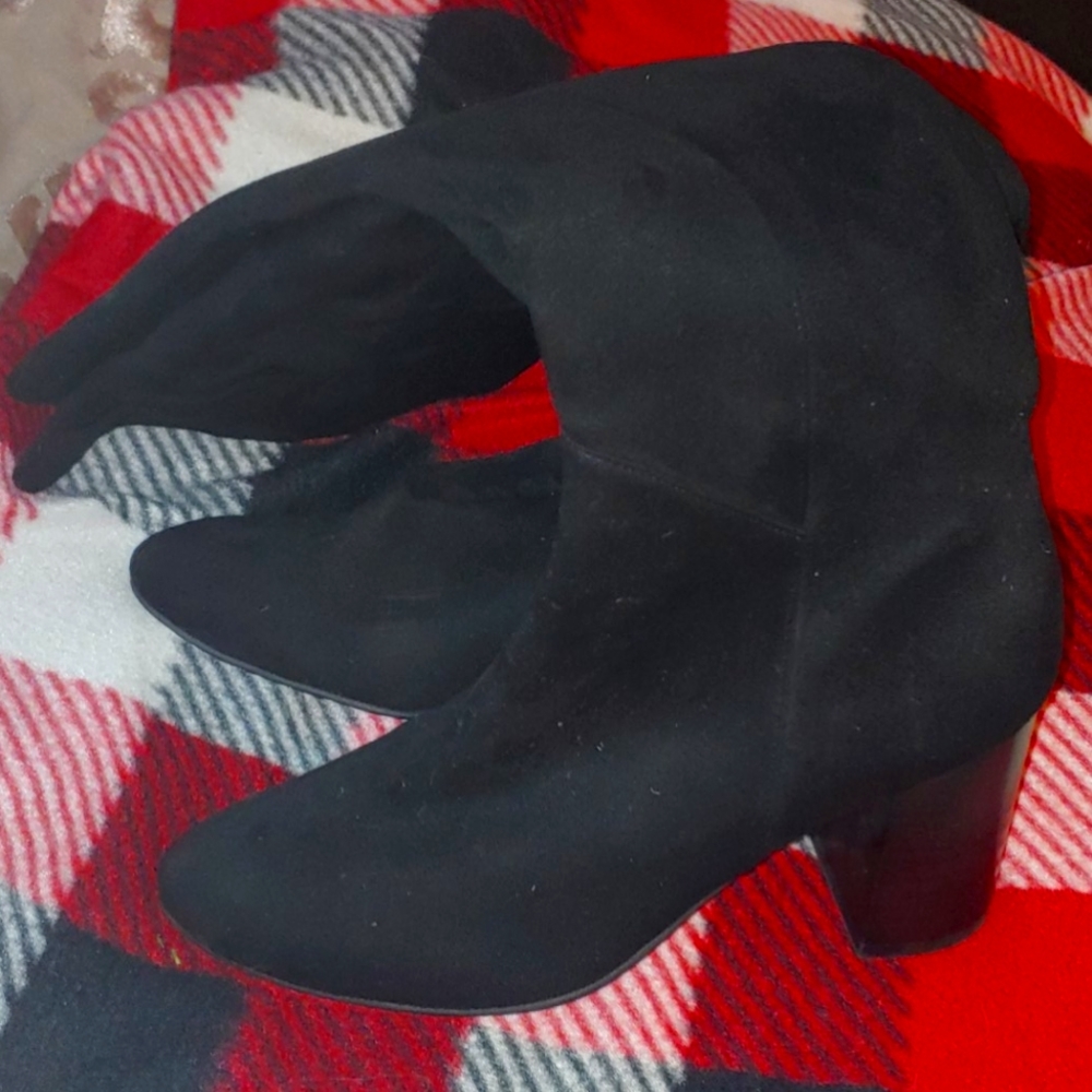 Tall Black Suede Boots